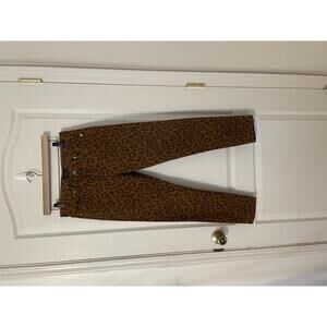 Banana Republic mid rise skinny leopard print jeans size 28 regular